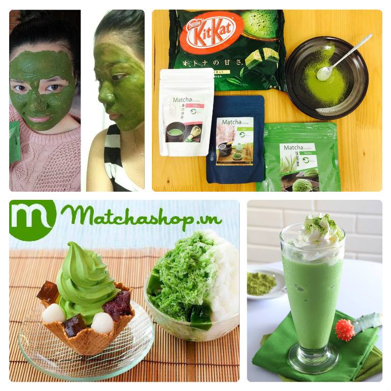 Kết hợp bột matcha với nhiều nguyên liệu khác để đắp mặt nạ